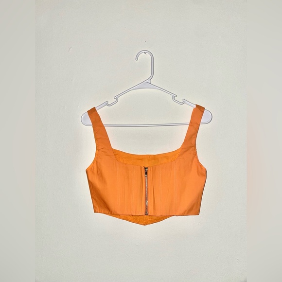 Princes Polly Bonnie orange crop bustier corset top size 4 - Picture 5 of 6